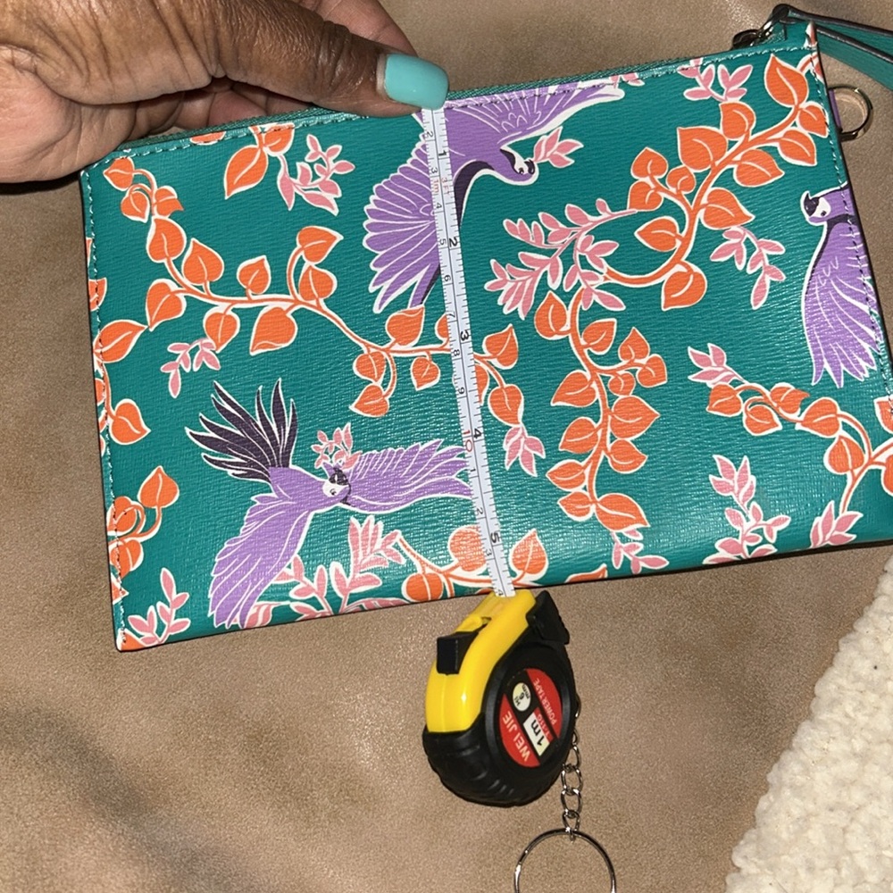 Kate Spade Teal and Orange Parrot Clutch - Picture 5 of 8